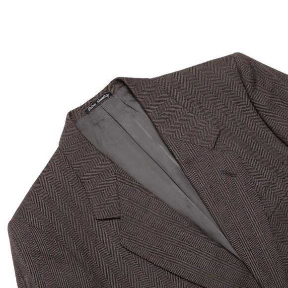Gruppo GFT (Italy) 60s Virgin Wool Herringbone Weave Ivy League Sport Coat : L - Picture 2 of 14